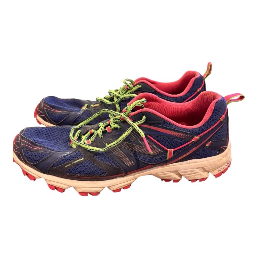 New Balance Sneakers Womens US 10 Blue Green Trail Running Sole Sporty Tech Outd